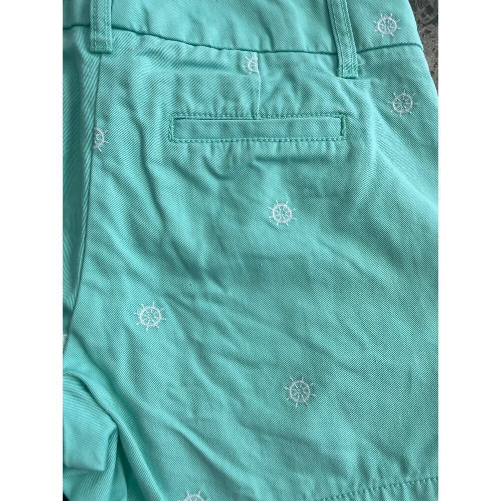 JCREW CHINO SHORTS BROKEN IN COTTON SZ 0 MINT GREEN HELM FLAT FRONT SAILOR CHIC - Picture 10 of 13